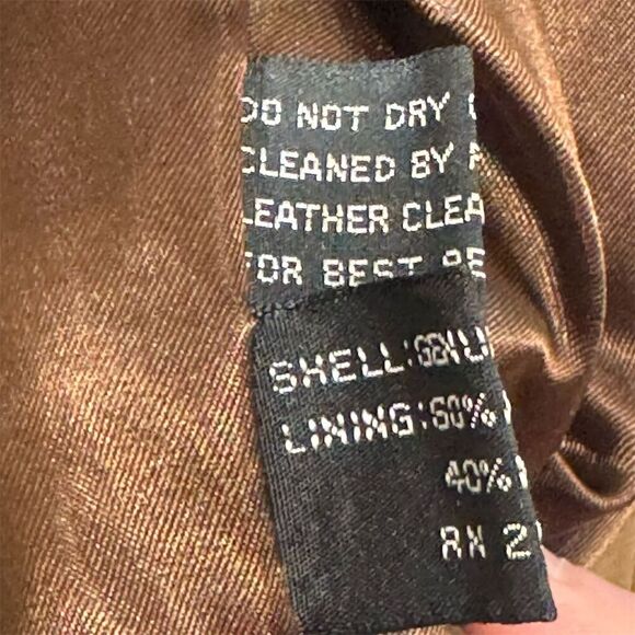 Vintage Wendi Q by Saxony Leather Jacket Brown Oversized 80s 90s Korea Women’s M - Picture 12 of 13